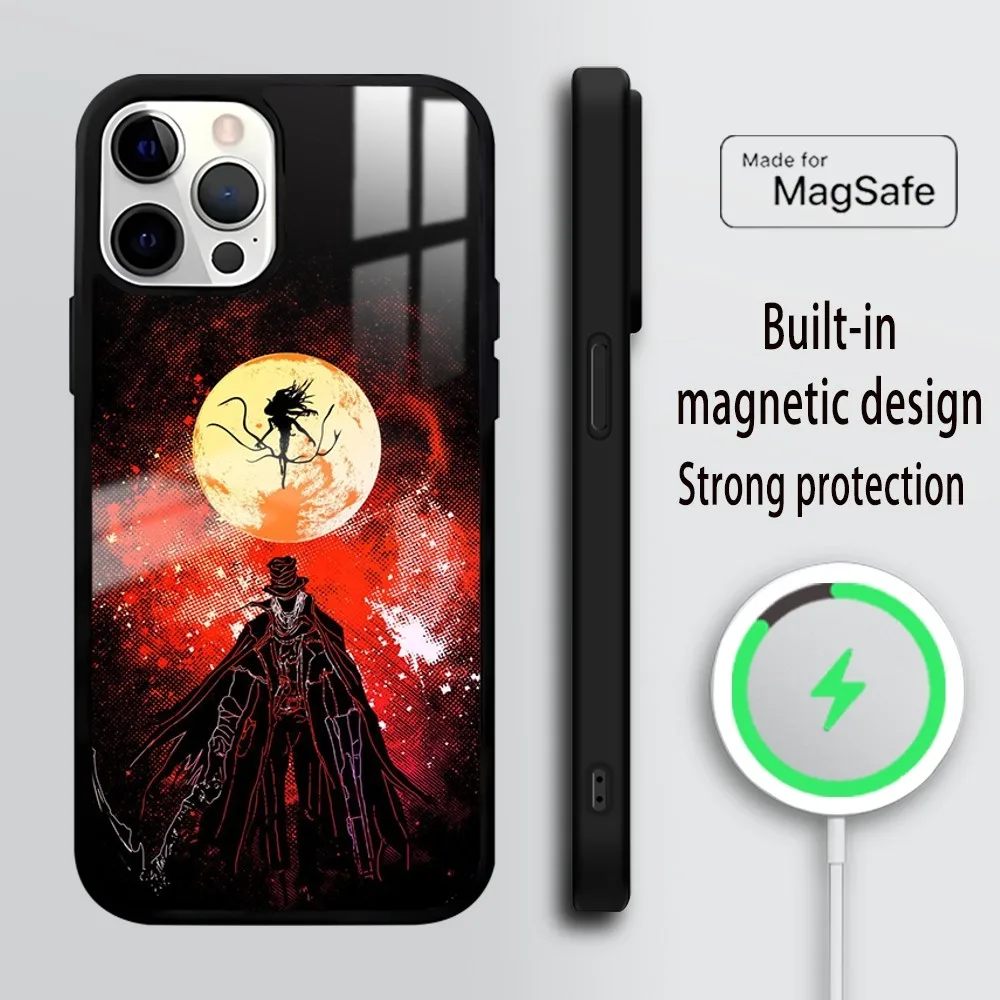 B-BloodbornE Game Phone Case For iPhone 16 15 14 13 12 11 PRO MAX PLUS Mini Magnetic wireless mirror phone case