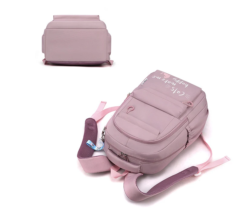Mädchen-Schulrucksack, Rucksack für Teenager, Frauen, Kinder, weiblich, rosa, Schultasche für Grundschule, weiterführende Schule, Teenager, Kinder – Detail 13