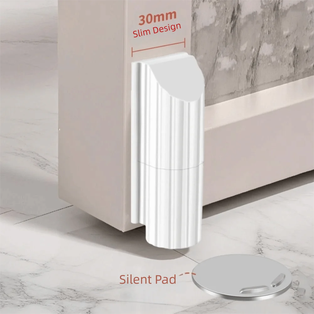 Ultra-Thin Design Magnetic Door Stopper Nail-Free Installation Hidden Anti-Collision Door Catch Magnet Silent Operation