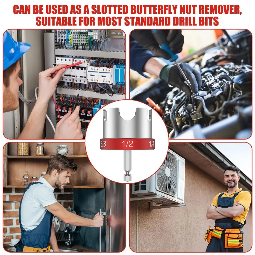 

Насадка-сверло для гаек с шестигранным хвостовиком из алюминиевого сплава, быстрозажимной ключ для снятия гаек, экономия времени