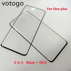 Replace Front Glass Lens + OCA Glue For OnePlus 7 8 9 10 11 12 Pro 8T 10T 9R 10R 11R Outer Broken LCD Display Touch Screen Panel