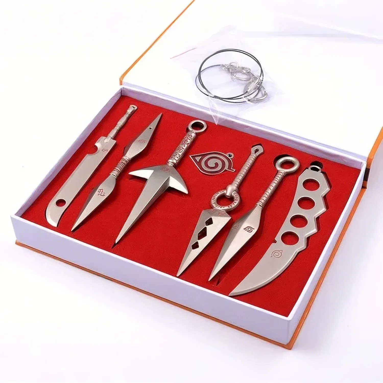 

Naruto Cosplay Weapon Anime Peripheral Sasuke Kakashi Alloy Weapon Model Collection Model Toy Exquisite Gift Box Packaging Gift