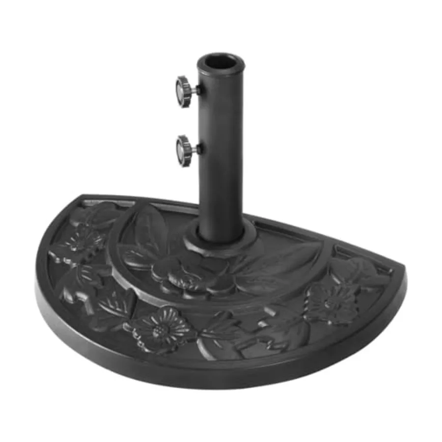 

C-Hopetree 33 lb Half Round Heavy Duty Patio Base Stand Weight for Outdoor Market Umbrella Black