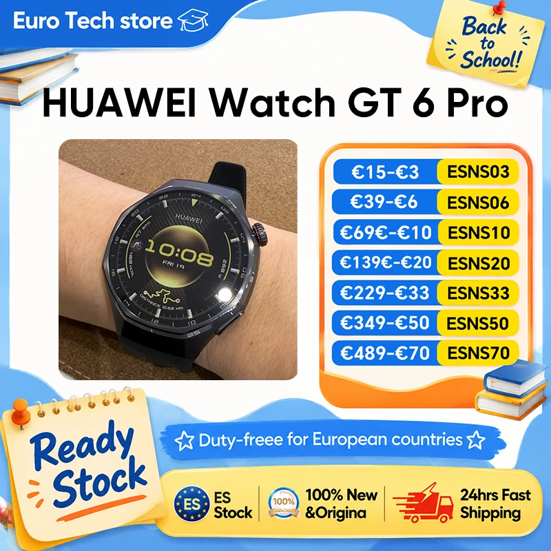 Reloj Inteligente HUAWEI Watch GT 6 Pro de 46 mm con GPS, Pantalla Táctil AMOLE…