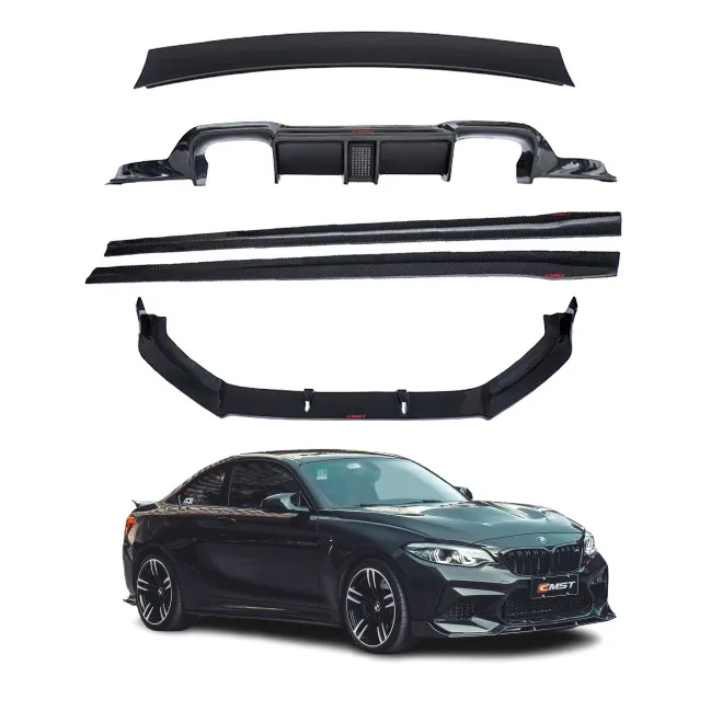 High quality body kit for 2016-2019 BMW M2/M2C upgrade CMST style carbon fiber Front lip Rear diffuser Spoiler Hood Perfect Fit