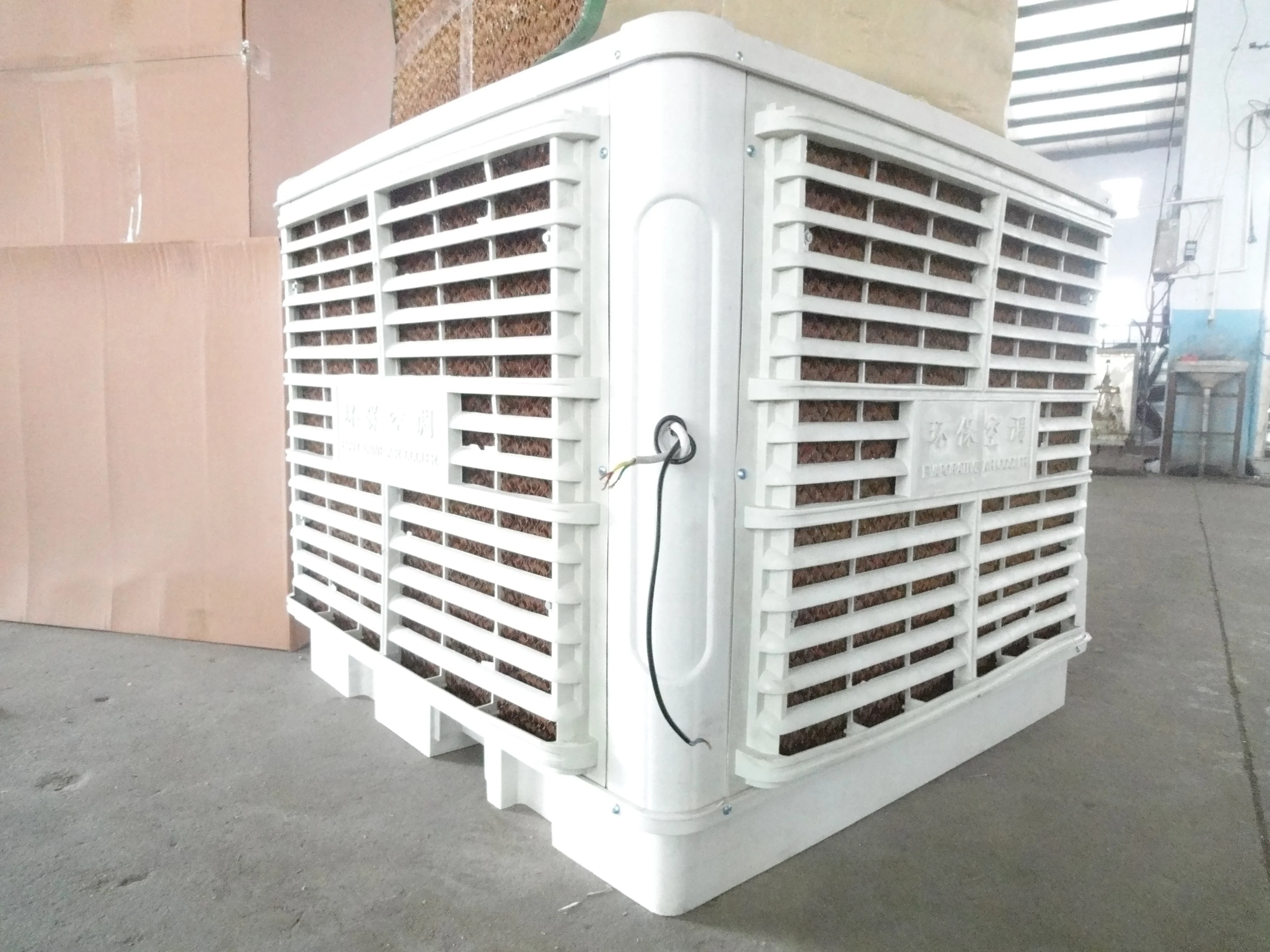 ที่ดีที่สุดราคา Commercial Evaporative Air Cooler น้ําผ้าม่านระบบ 220 V/380 V AC มอเตอร์แบริ่งร้านอาหารบ้านใช้ OEM