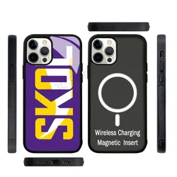 Minnesota Vikings Skol Text Design custodia per telefono forte magnetico per IPhone 15 14 13 Pro Max 11 12 Mini per Magsafe