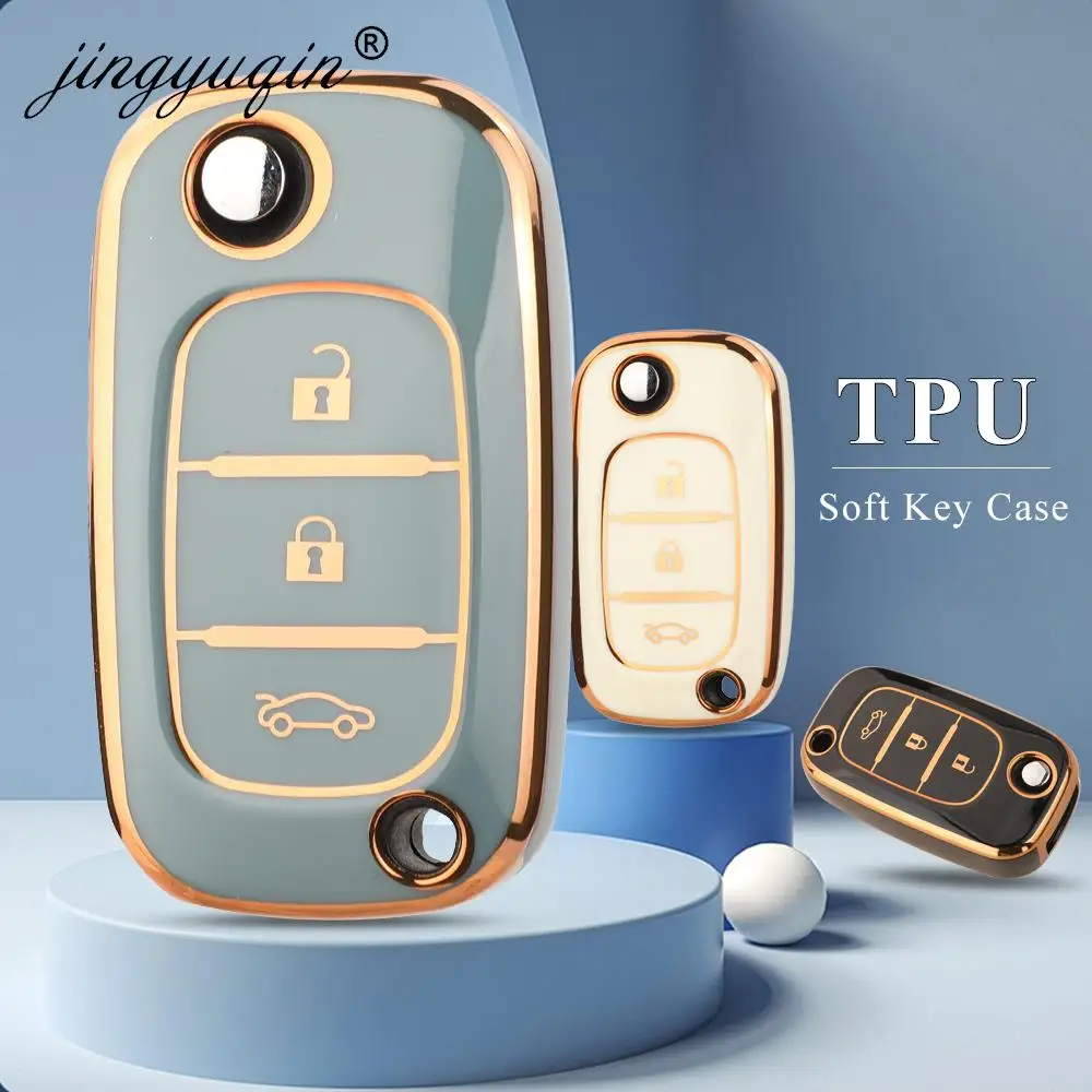 TPU Flip Car Key Case Cover For Renault Fluence Clio Megane Kangoo Lacia LADA Largus Kalina Granta Vesta X-Ray Benz Smart fortwo