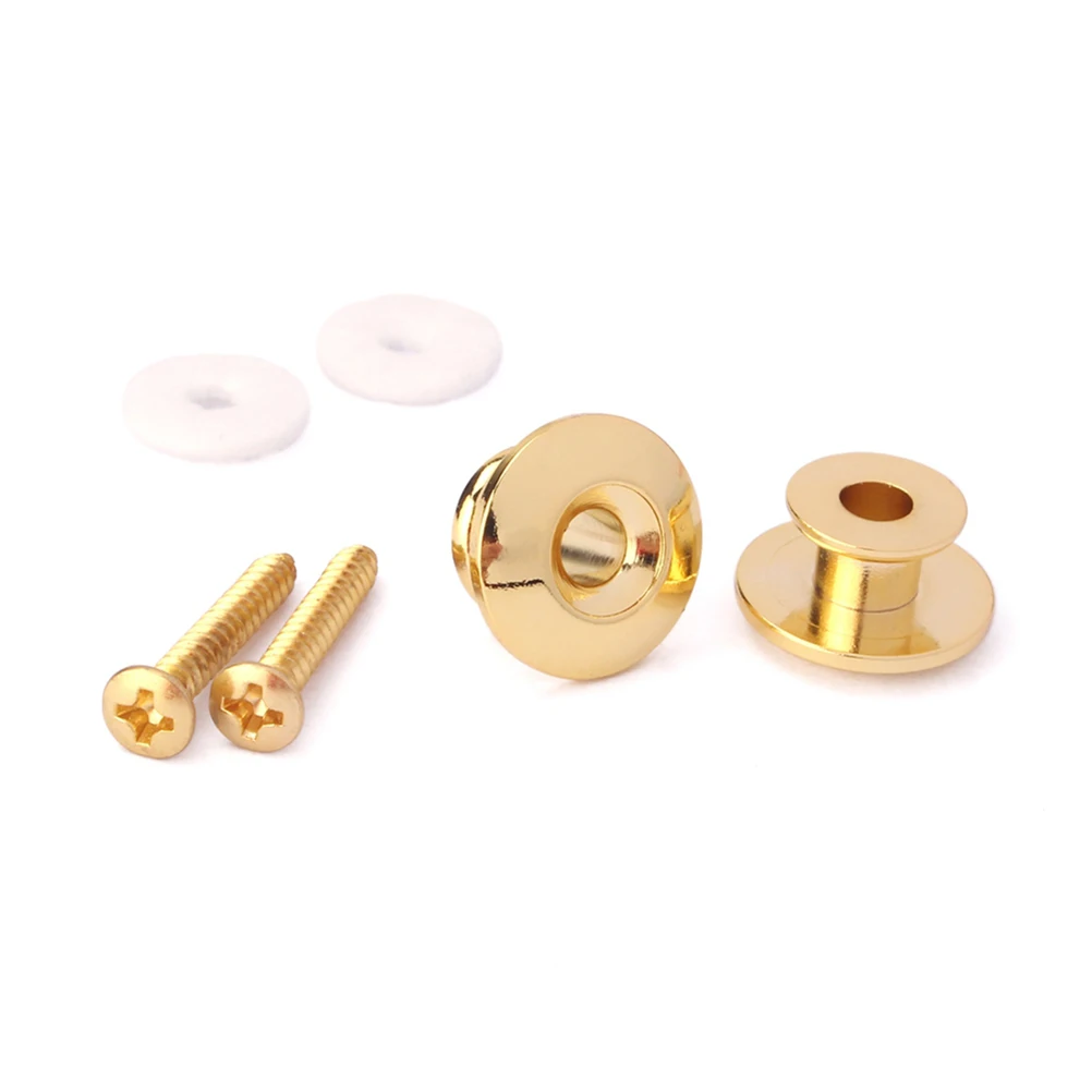 

Copper Color Guitar Strap Locks Metal Strap Buttons with Mounting Screws For Guitar Bass Mandolin Guitar Replacement Parts Acces