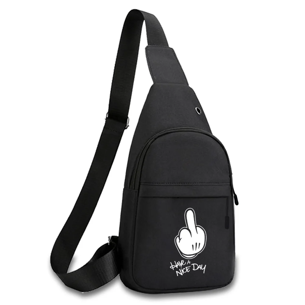 Sac de poitrine pour homme avec poche pour téléphone, sac banane à bandoulière, sac à main à imprimé anime, sacs de sport en plein air, petit sac à