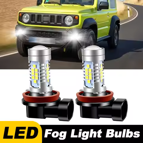 2pcs For Suzuki Jimny JB64 JB74 2018 2019 2020 2021 Car LED Front Fog Light Blubs H8 H11 H16JP Lamp 6000k CANbus Accessories