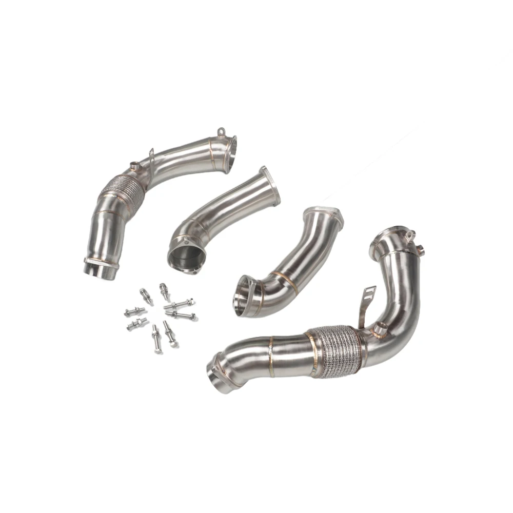 2023+ S68 4.4T Stainless Steel Exhaust Header Straight Downpipe for  X5M X6M F95 F96 New Condition