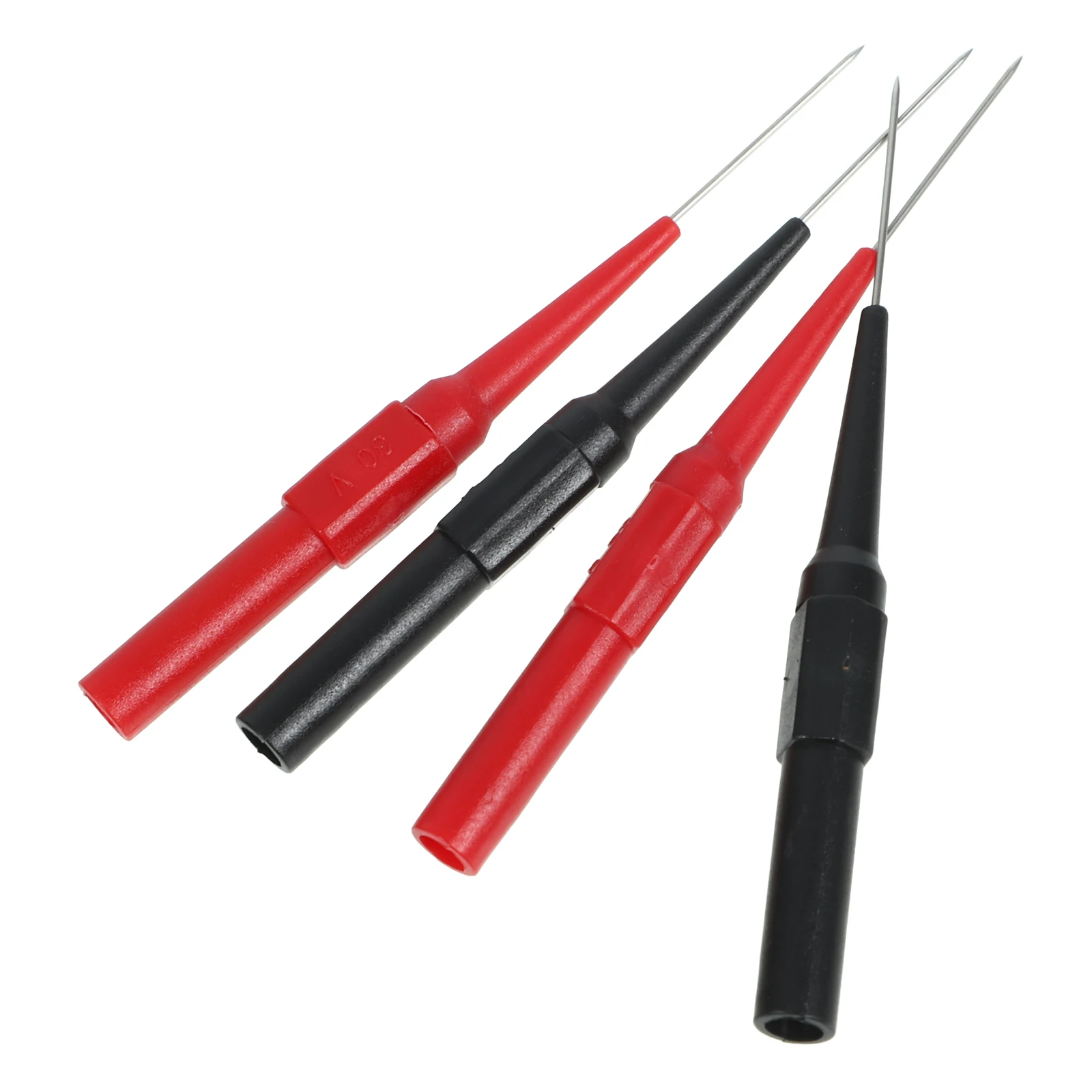 4Pcs Multimeter Lead Piecing Needle Pin Back Automotive Circuit Test Tool Durable Copper Stainless Steel Pa Material