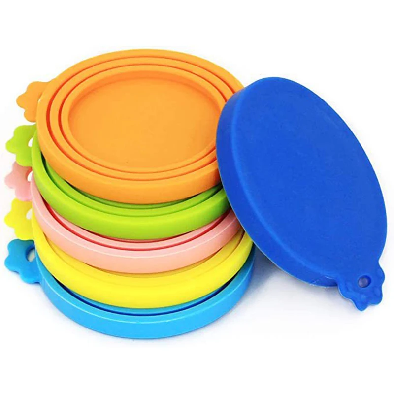 1Pcs Food Can Lid Silicone Canned Lid Sealed Feeders for Puppy Dog Cat Storage Top Cap Reusable Cover Health Pet Daily Supplies