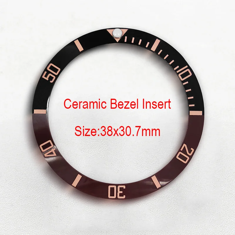 Mod 38*30.7mm Ceramiczny Pierścień Bezelowy do SKX007 SKX009 Seamaster GMT Koperty Zegarka Mechanizm NH35 Części do Męskich Zegarków Nurkowych