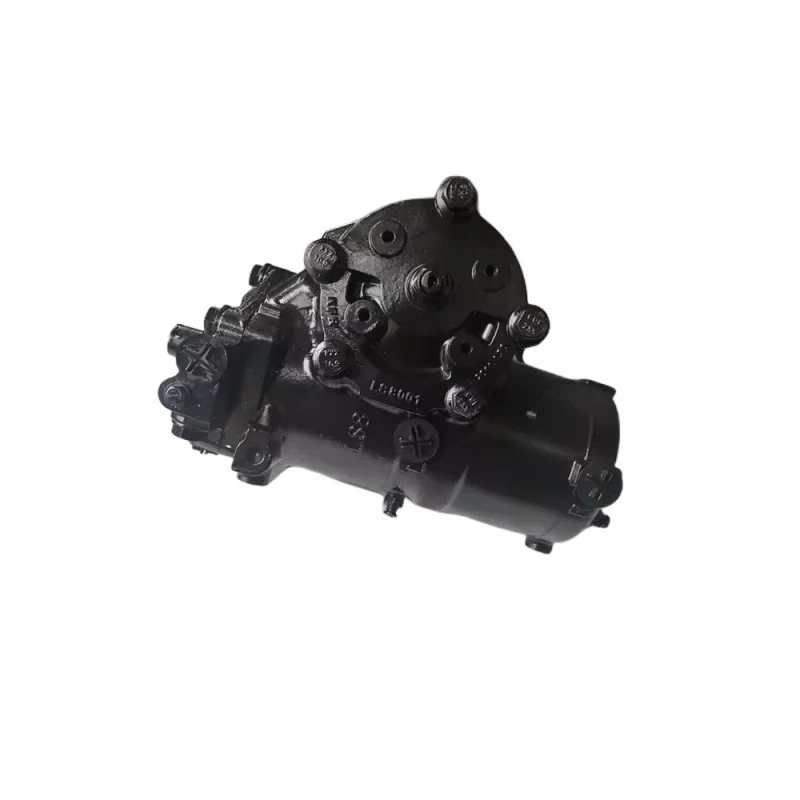 The power steering gearbox in the truck steering system is completed and provides hydraulic power to the truck