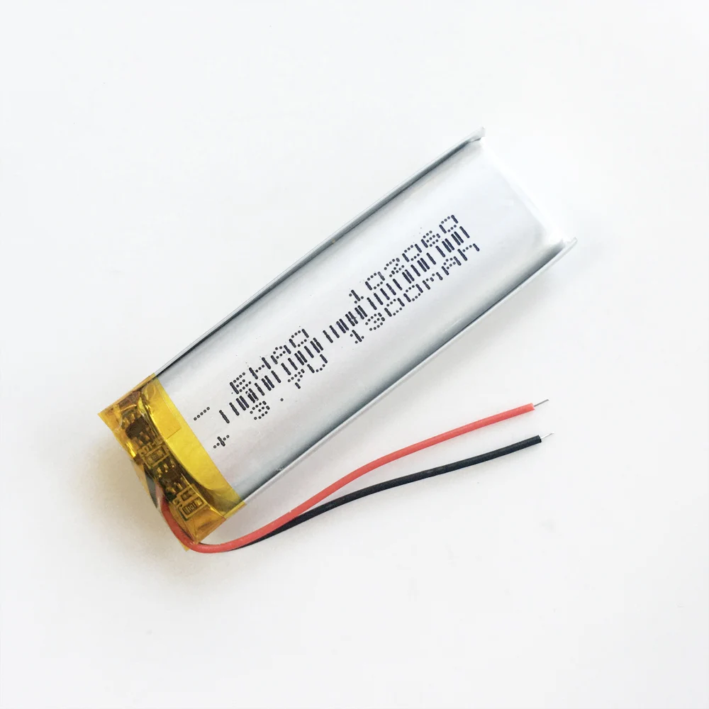 Rechargeable 3.7V 1300mAh Lipo Battery 102060 For Smart Watch Bluetooth GPS Wired Microphone Recorder