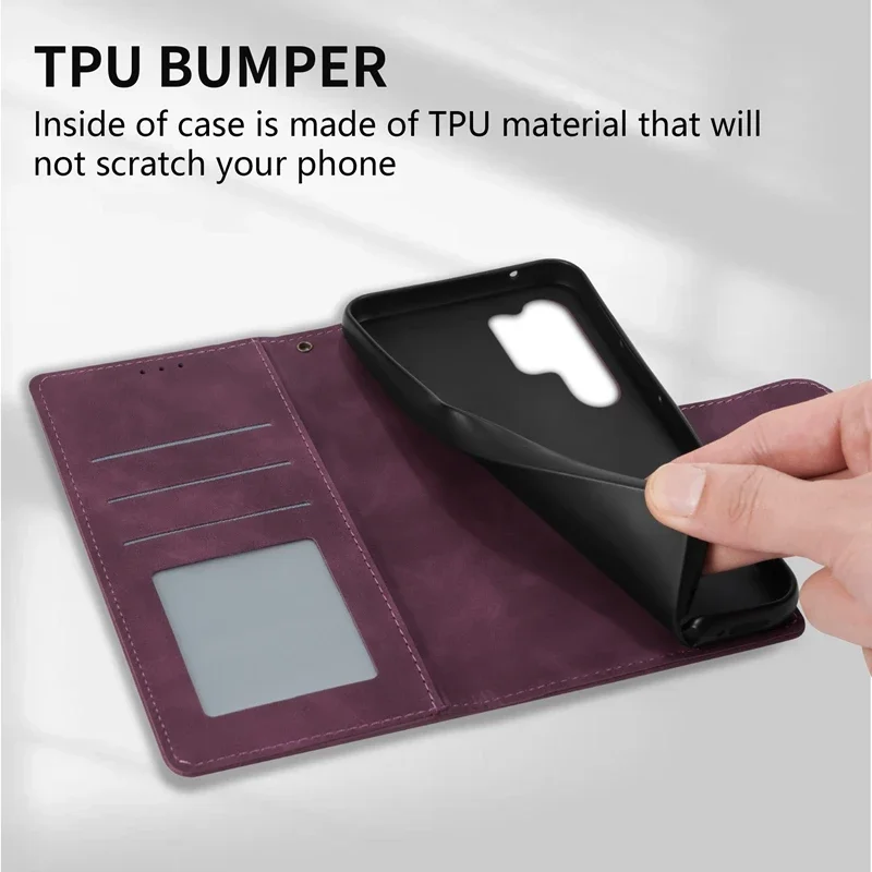 ZZXX Phone Cover Wallet Magnetic Flip Leather Cases For Samsung Galaxy A05s A13 A14 A15 A24 A32 A34 A35 A51 A52 A53 A54 A55 A71