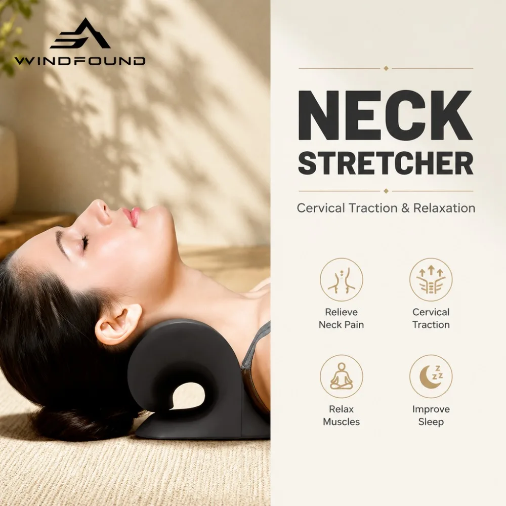 Neck and Shoulder Relaxer Cervical Traction Corrector Cervical Traction Device—essential for Sports Stretching
