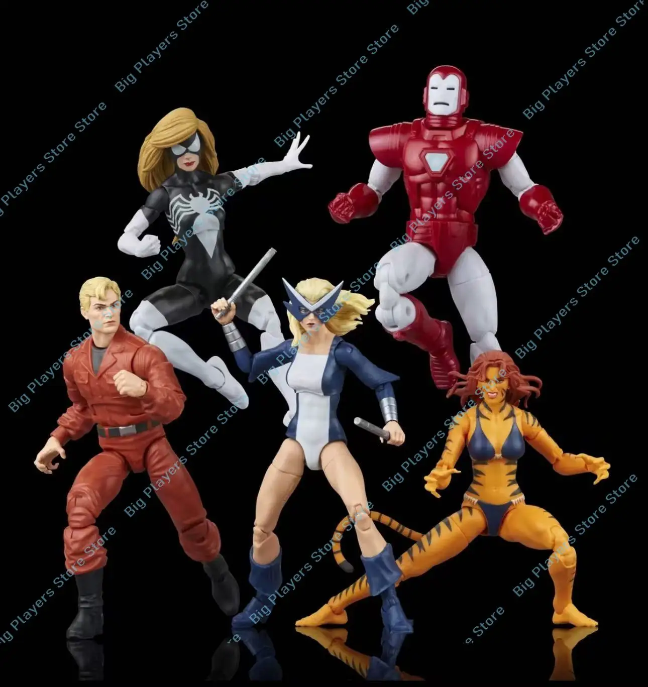 

Hasbro Marvel Legends Tiger Girl Iron Man Robin Spider-Woman Hank Five-Person Set 6-Inch Action Figure