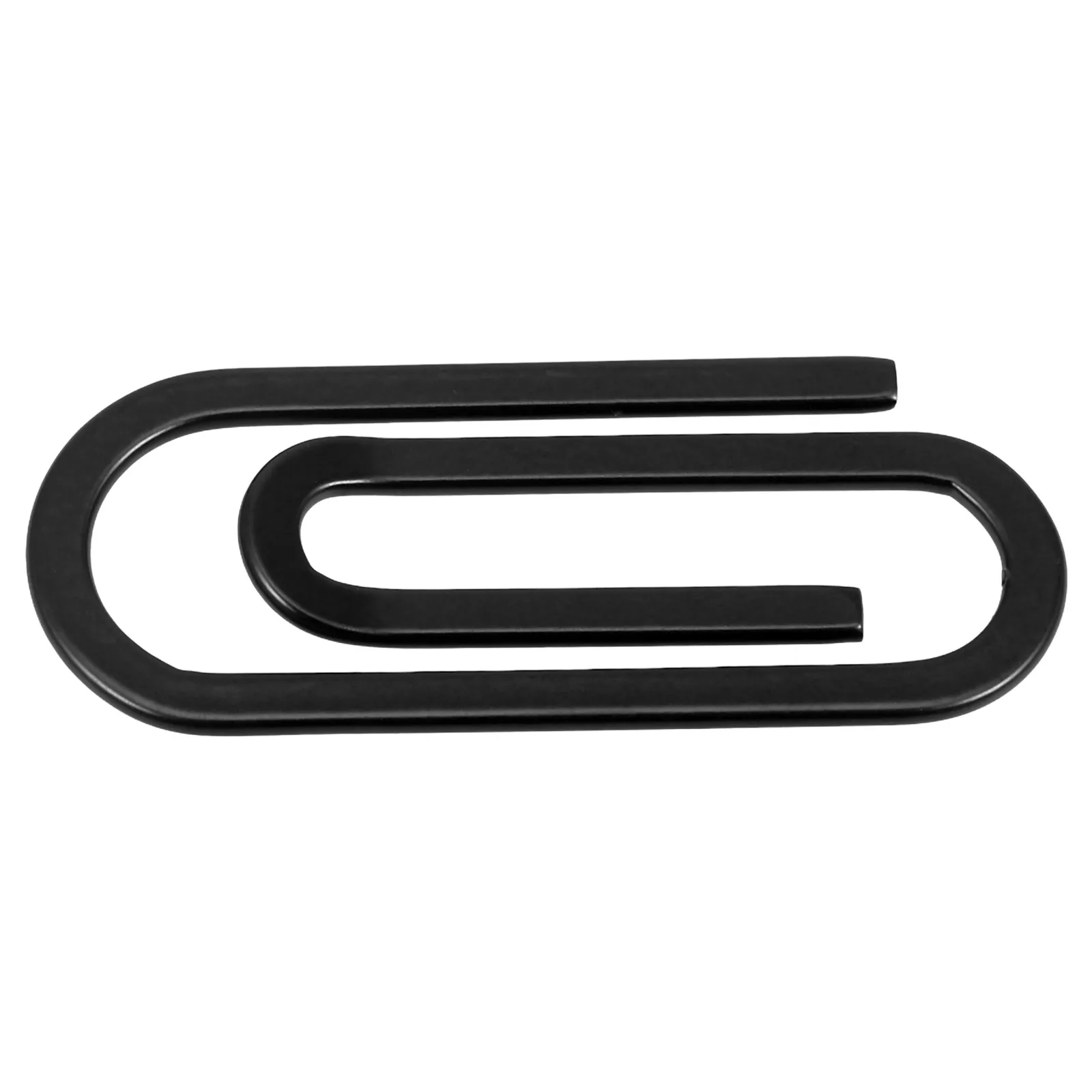 Metal Card Clip Paper Clips Small Clamp Marking Office Document Fold Black Stainless Steel Practical Long Use Creative Design