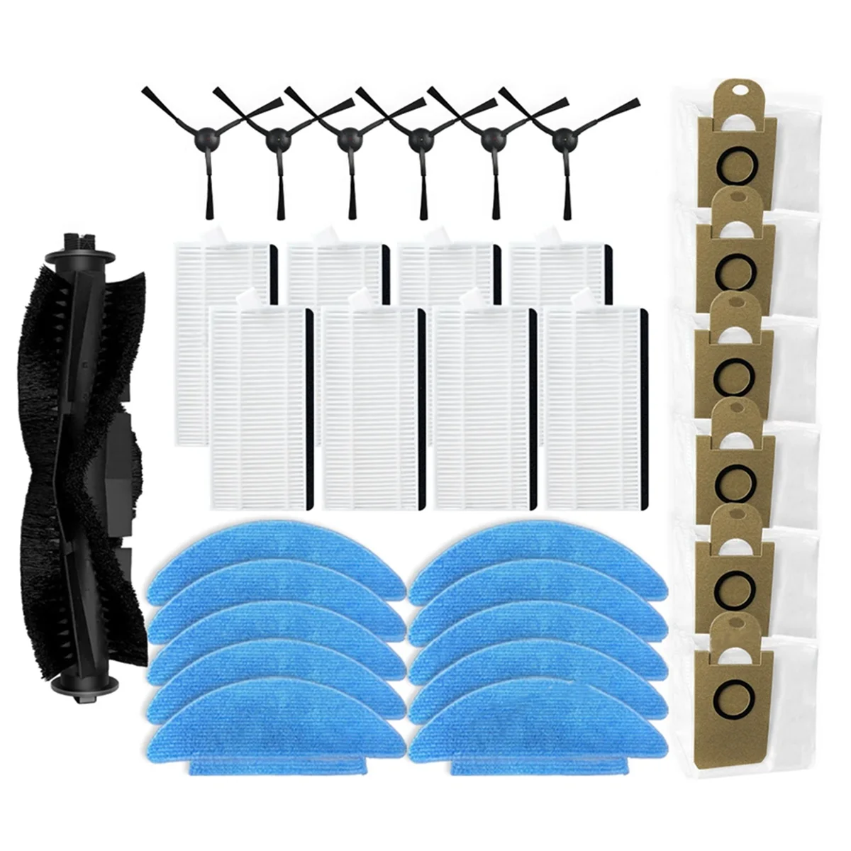 

Hot sale For T10s / I8 Robot Vacuum Main Roller Side Brush Hepa Filter Mop Cloth Dust Bag Replacement Parts