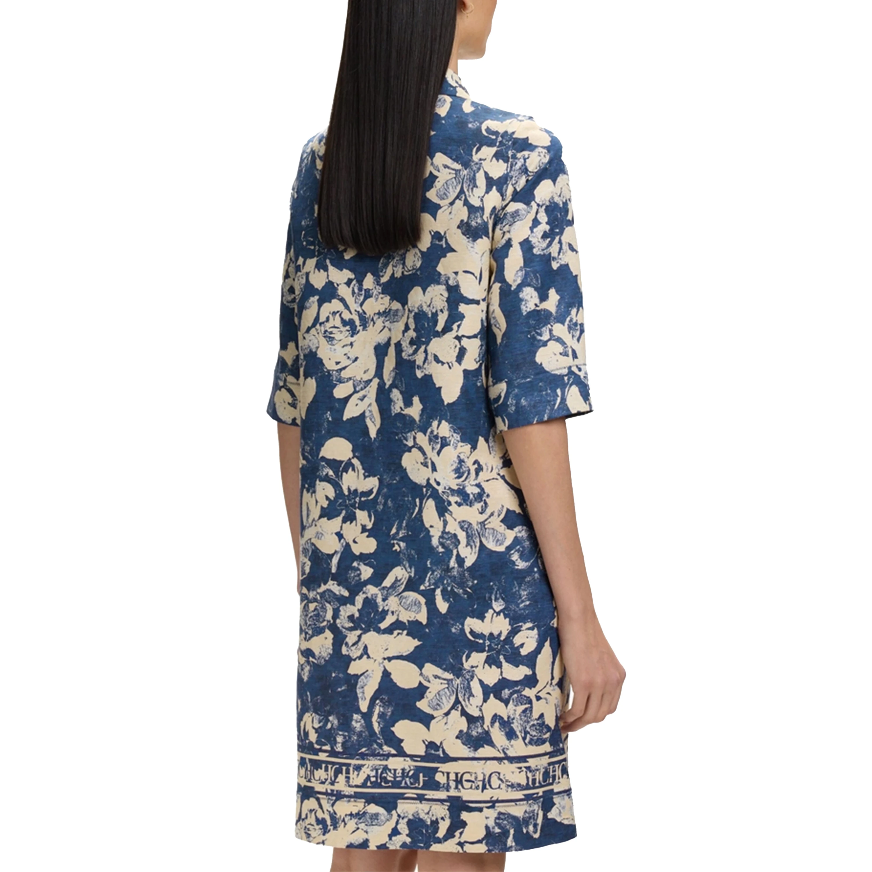 CHCH – robe rétro imprimée pour femmes, Simple, col en v, jupe trapèze décontractée, nouvelle collection été 2025