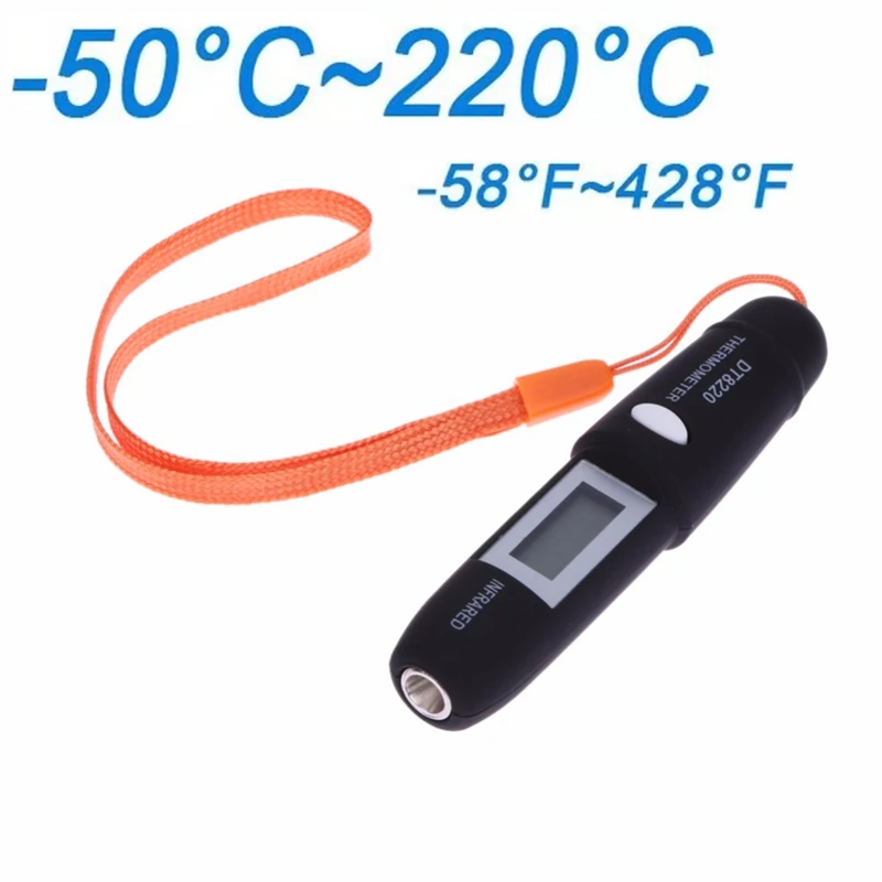 -50~220 ℃ Non-contact Digital Infrared Thermometer Laser Temperature Meter Imager Hygrometer Digital Display IR Termomete DT8220