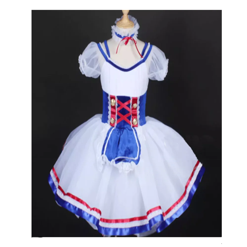 

Lovely Girl White Short Sleeve Giselle Ballet Costumes Princess Stage Performance Costume,Peasant Ballet Dance Dress