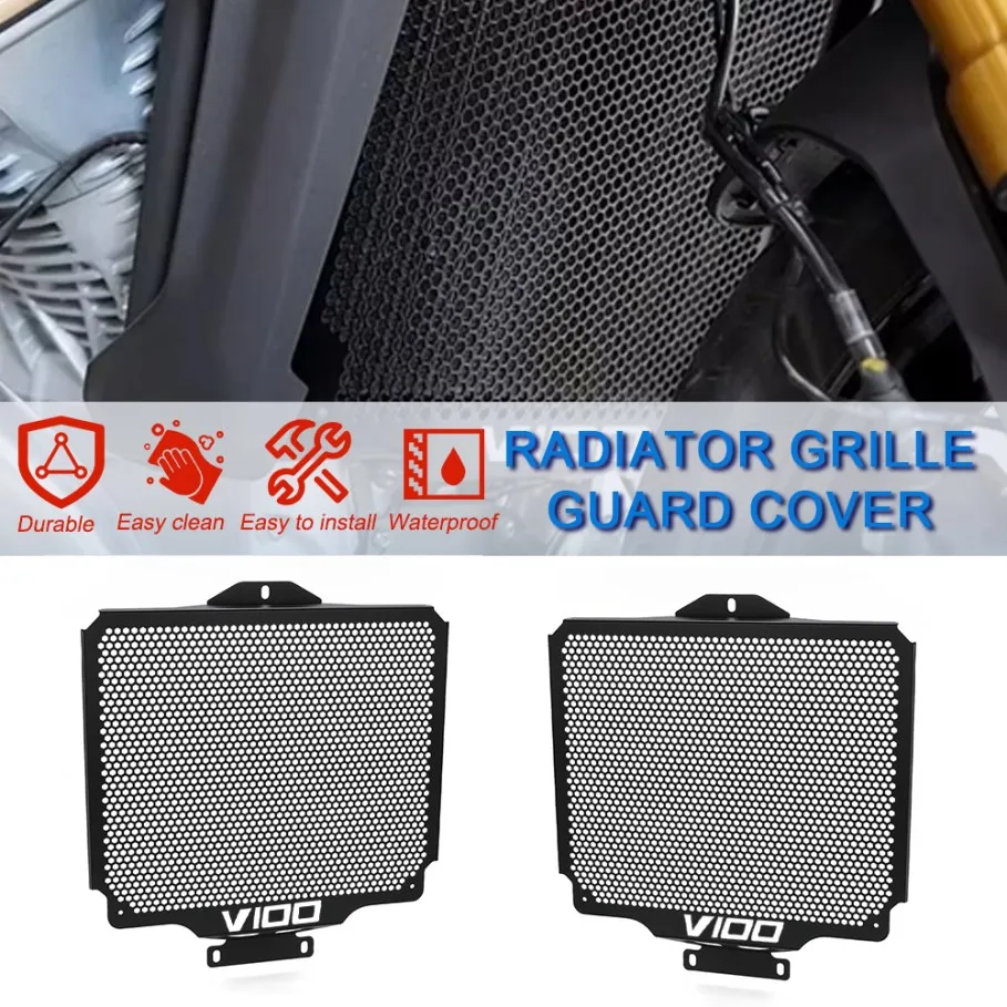 

Motorcycle Radiator Grille Cover For MOTO-GUZZI V 100 V100 Mandello/S 2023 2024 Guard Protection Protetor Stelvio 1000 2024-2026