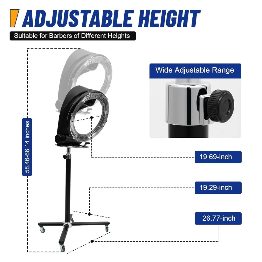Sèche-cheveux infrarouge 950W avec conception à bille roulante 3 en 1, buse rotative à 360 degrés, 6 Modes de chaleur et de vitesse réglables, Freesta professionnelle