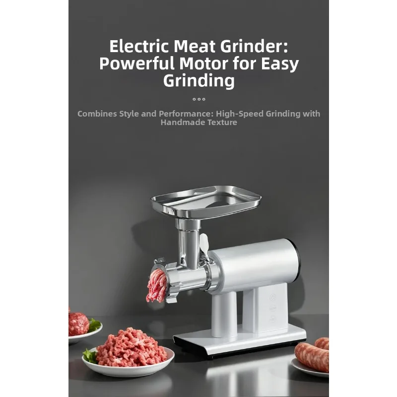 2000W Electric Meat Grinder,Stainless Steel Mincer Sausage Stuffer,Quiet Mini Design For Household Food Processing