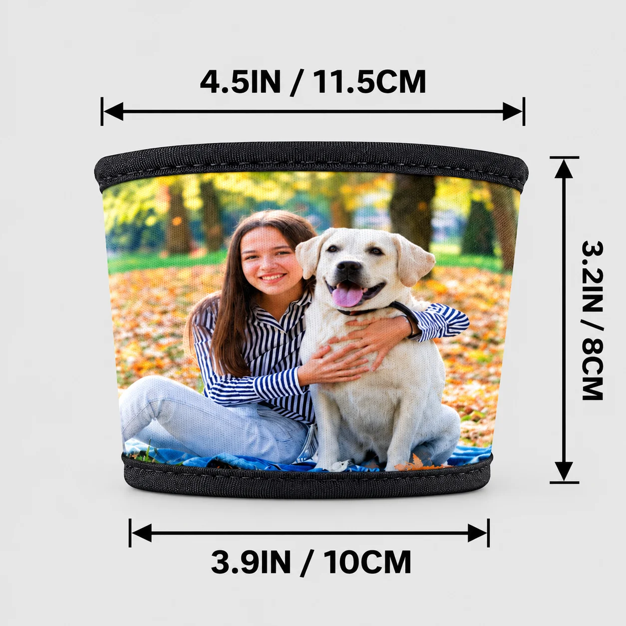 Custom Photo Coffee Cup Sleeve Personalized Insulated Cup Cover Reusable Washable Bottom Cup Sleeve for Hot Drinks Cold Drinks