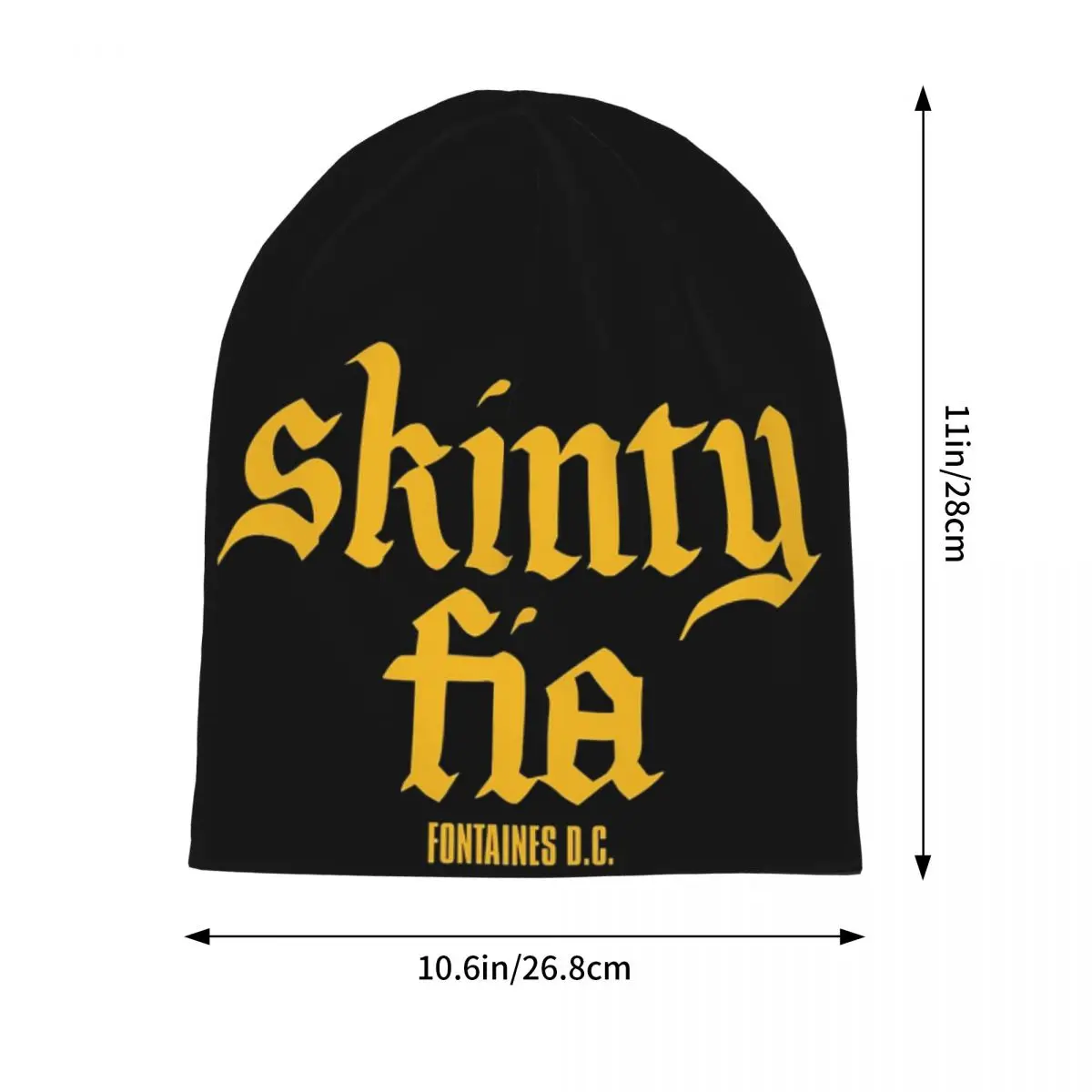 Fontaines DC Merch Skinty Fia Warm Knitted Cap Fashion Bonnet Hat Autumn Winter Outdoor Beanies Hats for Unisex Adult