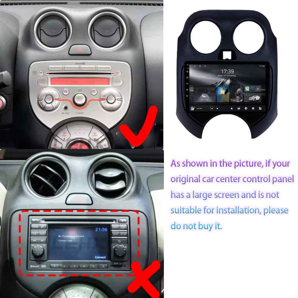 9 inch Android 15 for Nissan Sunny Versa c17 2012 - 2014 Wireless CarPlay Car Radio Multimedia Player Navigation GPS DSP Stereo