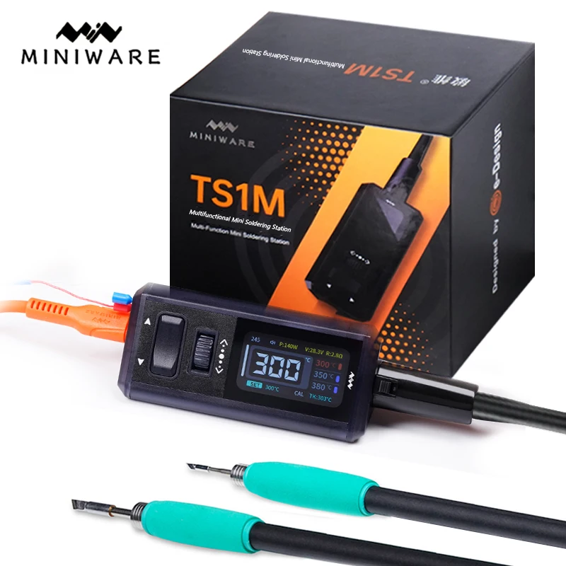 Miniware Original TS1M Smart Soldering Station Portable Mini Upgrade Rework Station Soldering Iron for C210 Handle C245 Handle