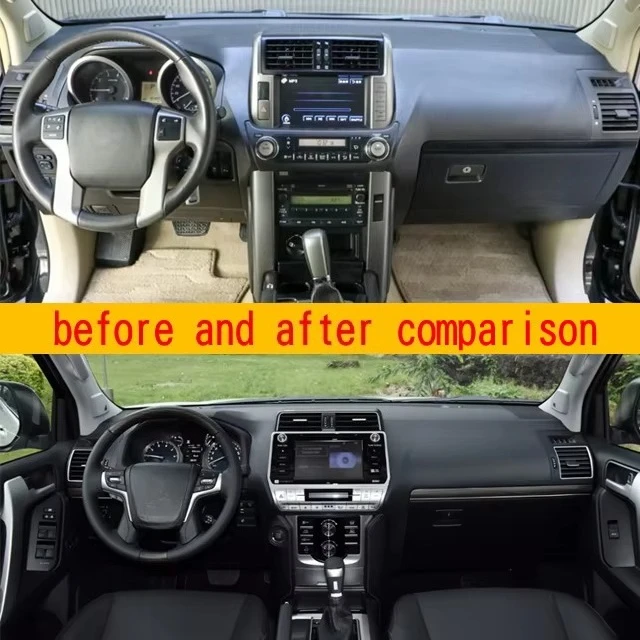 Prado Interior Old to New 10-17 Upgrade to New Interior Kit Steering Wheel Control Navigation