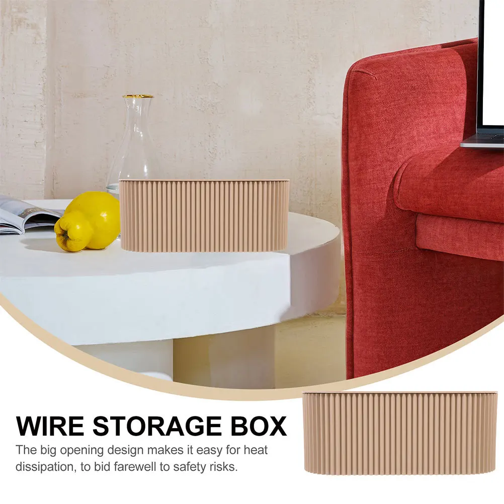 

Cable Organizer Box Premium ABS Desktop Wire Management Storage for Home Office with Ventilation Design Cord Storage Solution