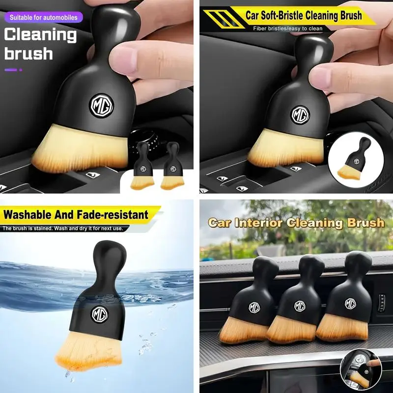 MG Specific Auto Interior Dust Cleaning Brush Fit ZS EV HS GT One, Soft Bristle Dashboard Gap Cleaner Car Detailing Tool