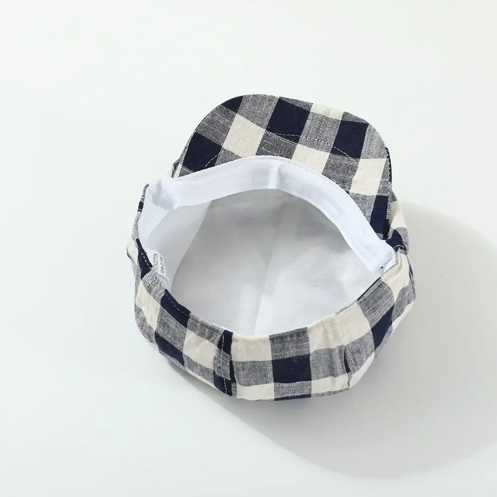 

Fashion Plaid Newsboy Cap Korean Vintage Children's Beret Retro Outdoor Peaked Caps Boys Girls