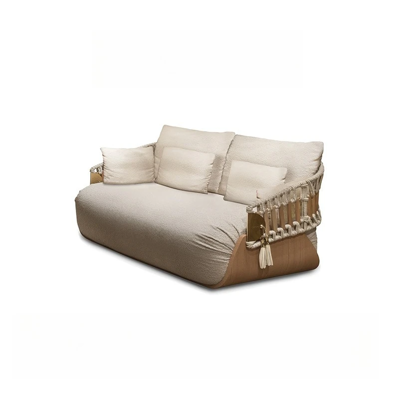 Single sofa, light luxury style, leisure chair, creative rattan weaving, high-end practical, lazy sofa