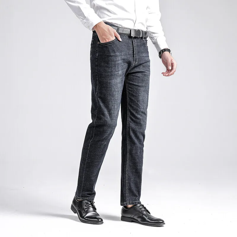 Fashion Business Casual Jeans Men's Clothing Mid Waist Commute Daily Embroidery Spring Summer Autumn Basic Distressed Trousers