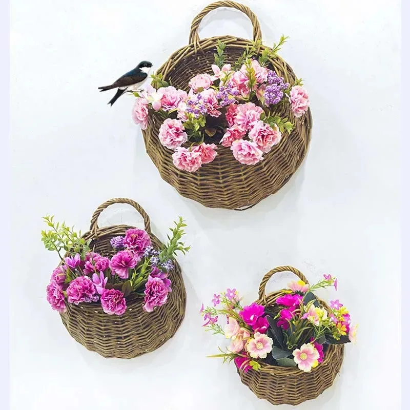 

Handwoven Plant Flower Pot For Home Garden Pocket Home Decor Sundries Storage Container flower pots for indoor flowers