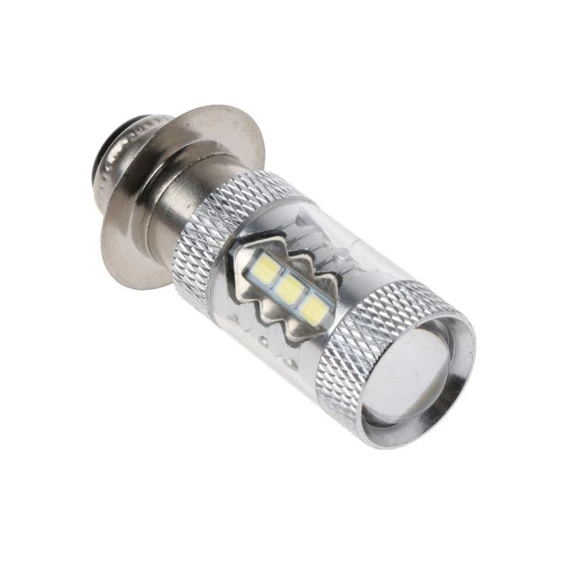 R9CC Motorcycle Scooter Headlight Fog Lamp Light Bulb PX15D H6 80W 6500K 16 LED Bulbs