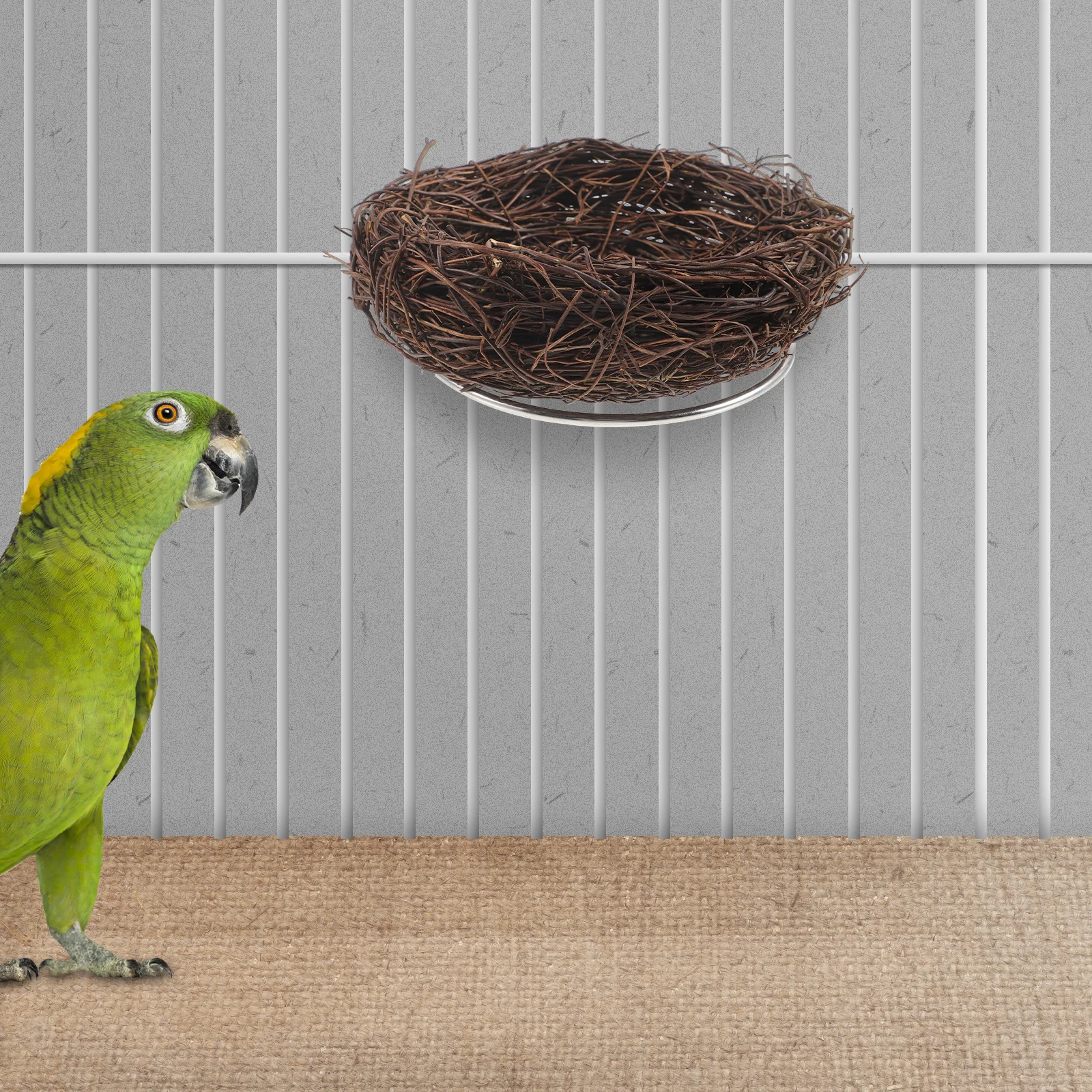 

Handwoven Rattan Bird Nest For Small Parrots Finches Sparrows Breeding Sleeping House Woven Bird Hut Cage Accessories