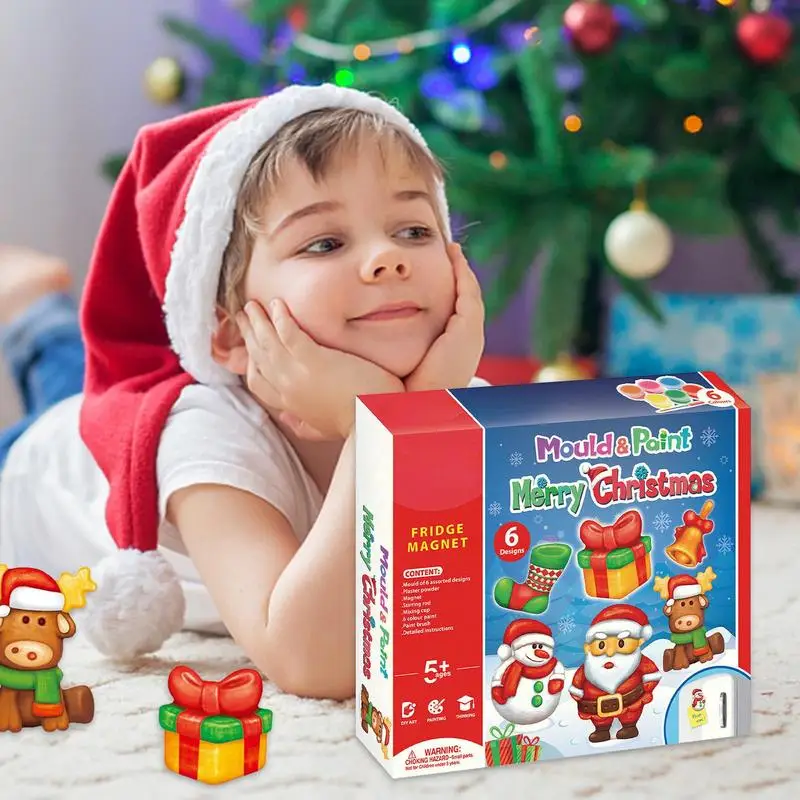 Plaster Figurines To Paint Christmas Holiday Paintable Mold Christmas Arts And Crafts Set Paint Your Own Figurines Christmas