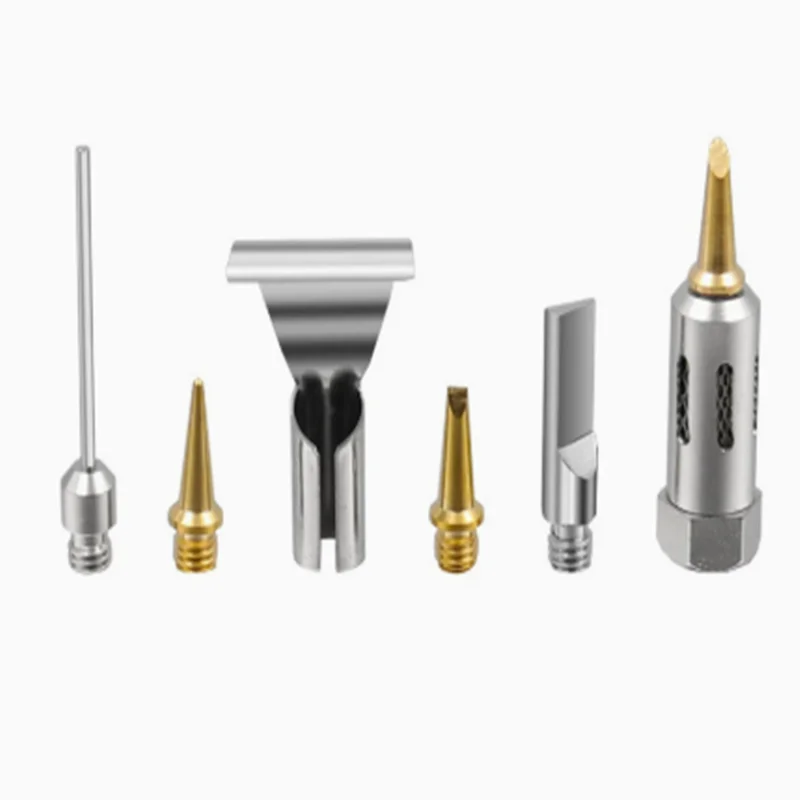6pcs/set Portable Replacement Ignition Quick Heat Welding Head Electric Blow Torch Butane Gas Soldering Iron Tips Set view 2