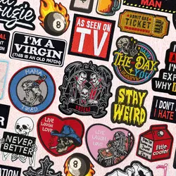 Parche bordado calavera punk – Termoadhesivo chaqueta o mochila