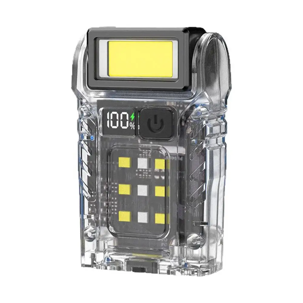 

COB LED Flashlight Cap Light Super Bright Rechargeable Mini Work Light Torch For Outdoor Camping,Running, Hiking, Emergency