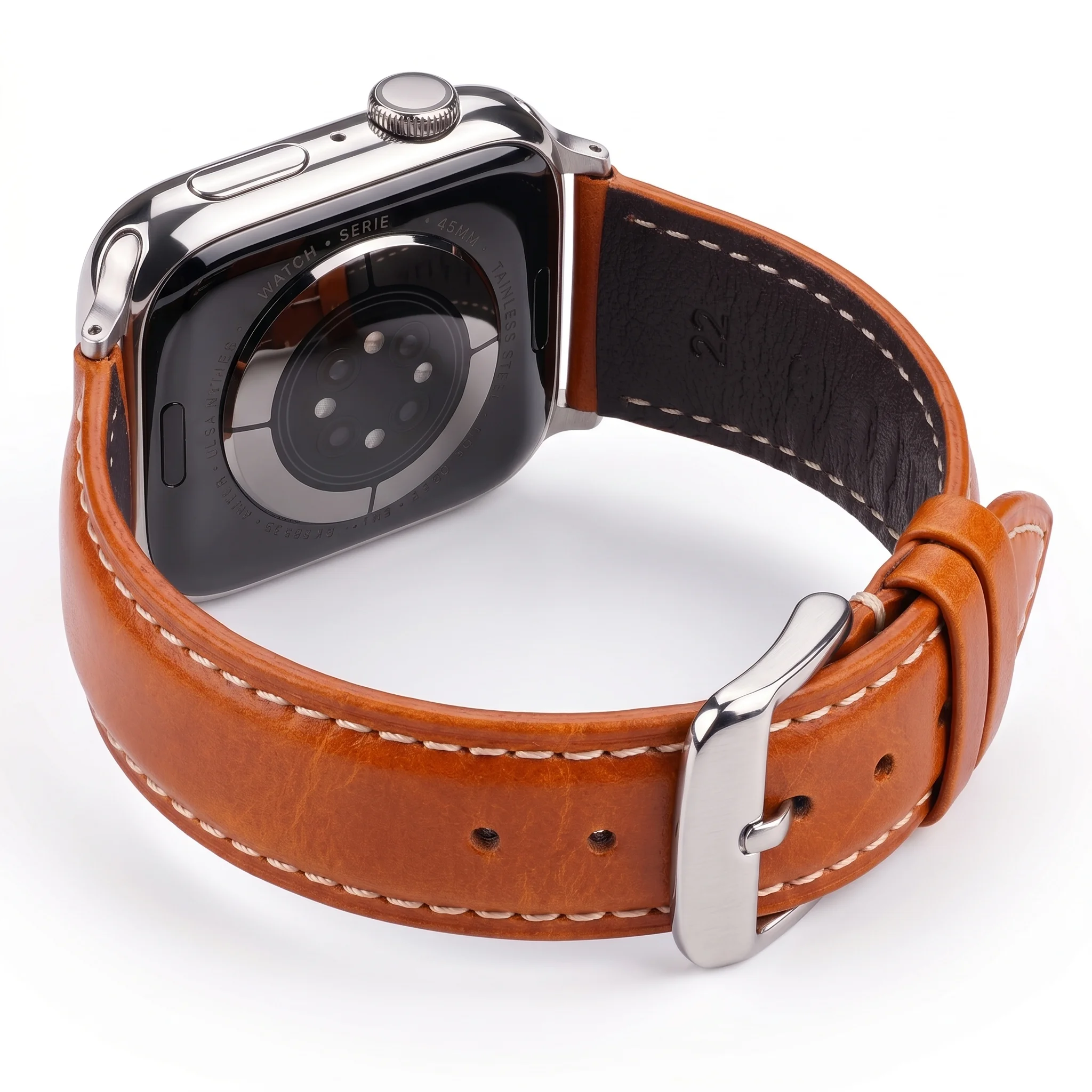 Vintage Oil Wax Leather Correa Compatible with Apple Watch Series 11 10 9 8 7 6 SE Ultra 3 2 Cowhide Watchband Strap